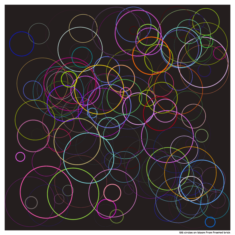 135 circles on bloom from frosted brick