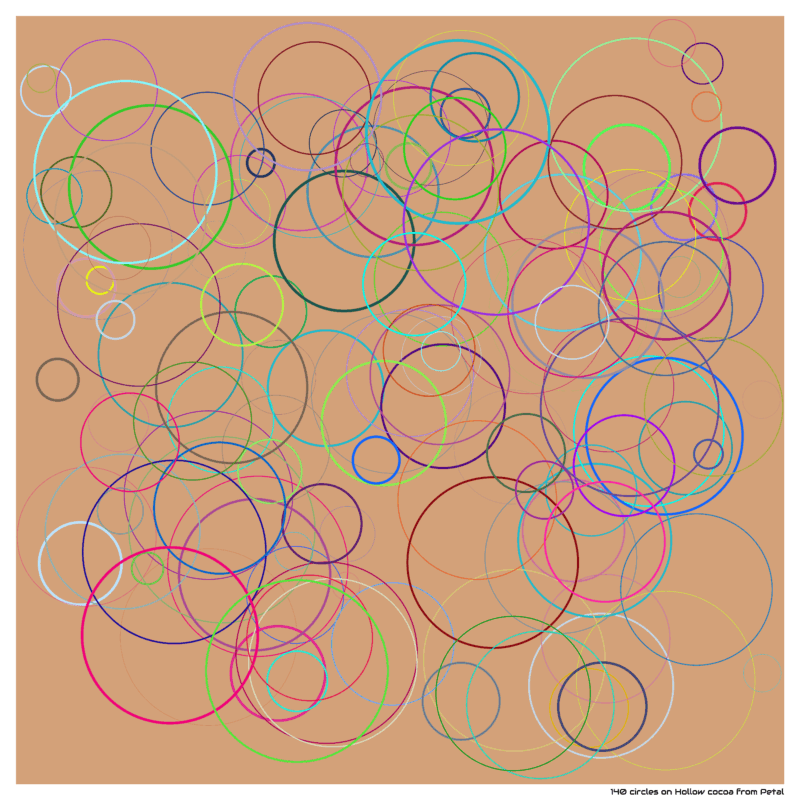 140 circles on Hollow cocoa from Petal