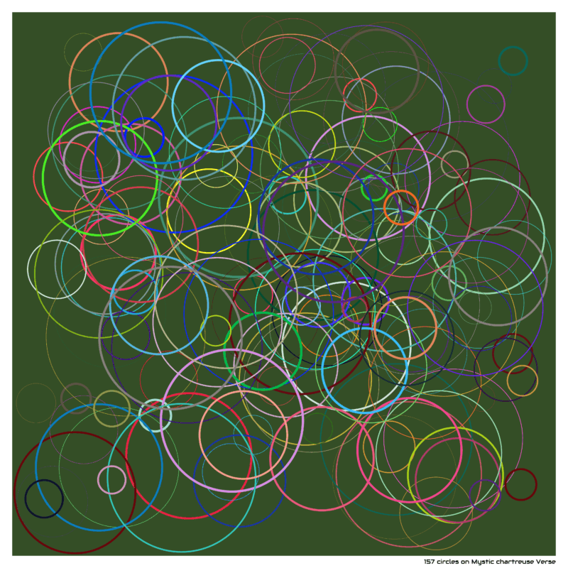157 circles on Mystic chartreuse Verse