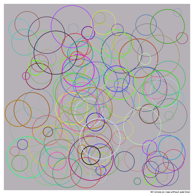 157 circles on rose without pale linen