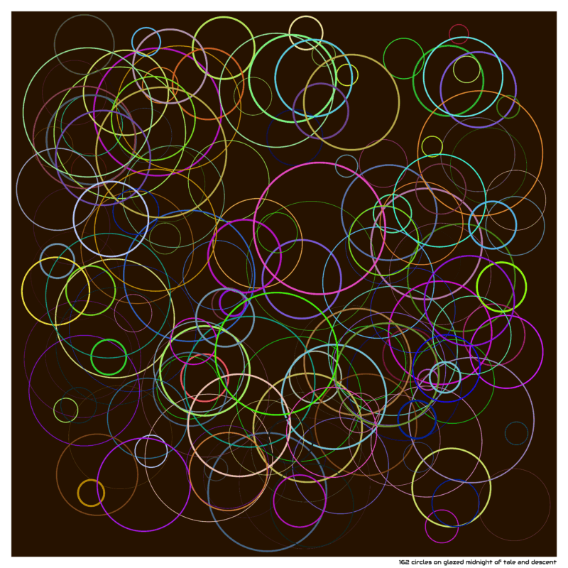 162 circles on glazed midnight of tale and descent