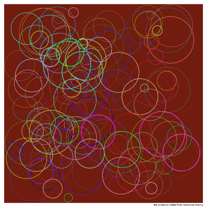 163 circles on riddle from nocturnal cherry