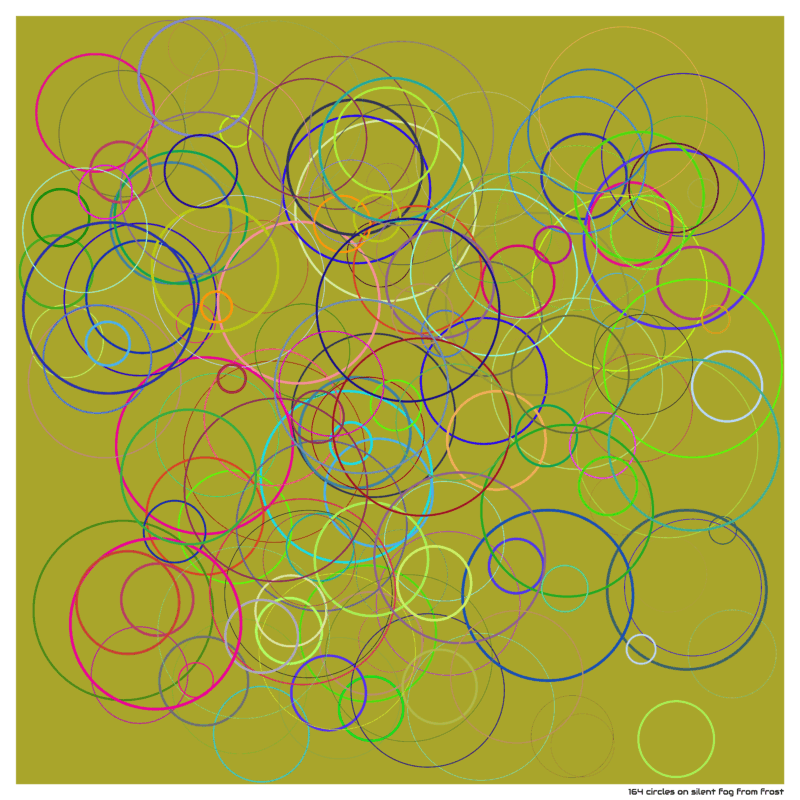 164 circles on silent fog from frost