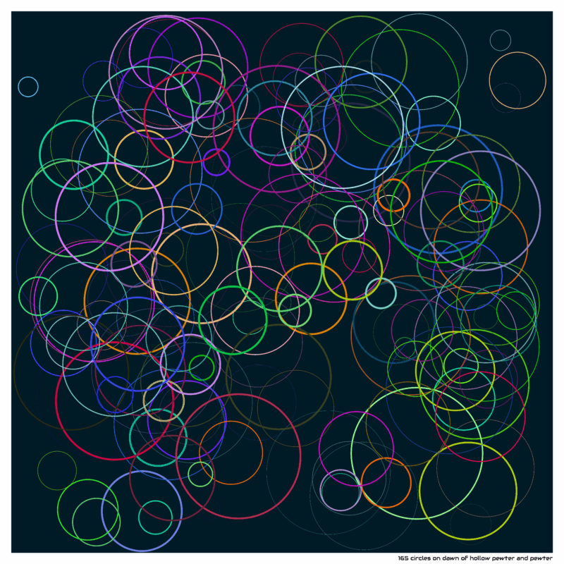 165 circles on dawn of hollow pewter and pewter