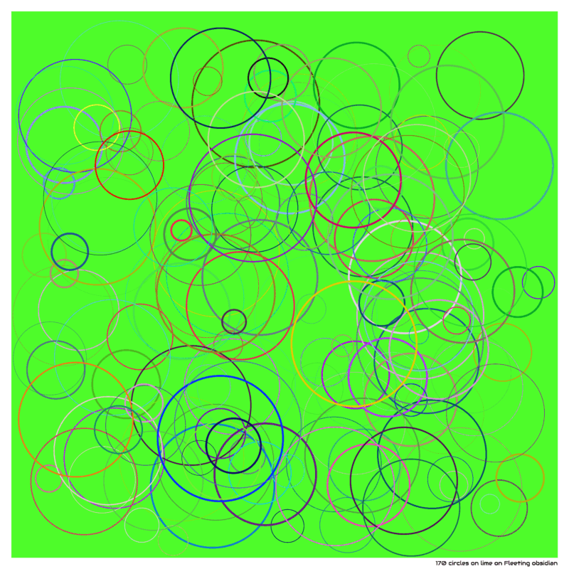 170 circles on lime on Fleeting obsidian