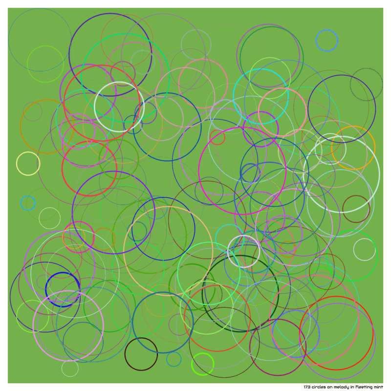 173 circles on melody in fleeting mint