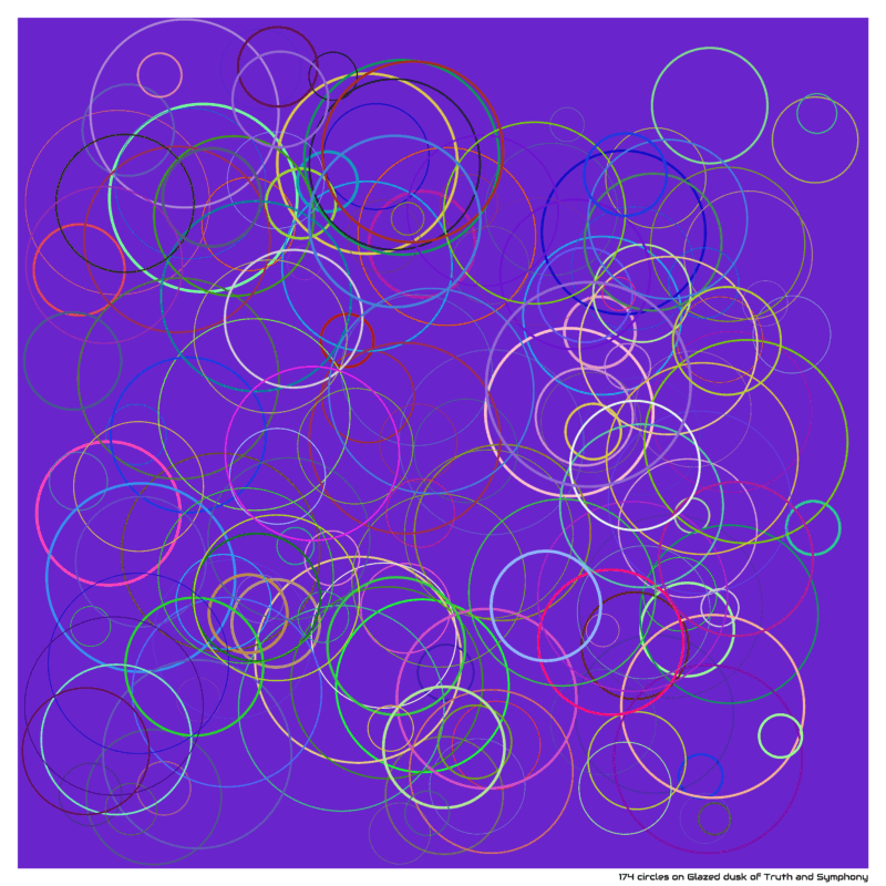 174 circles on Glazed dusk of Truth and Symphony