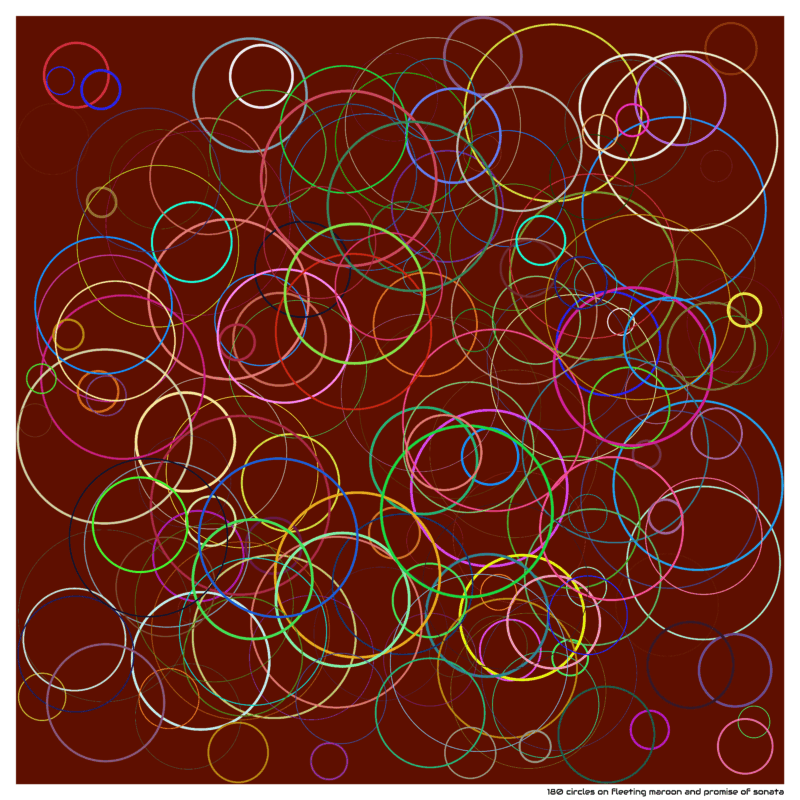 180 circles on fleeting maroon and promise of sonata