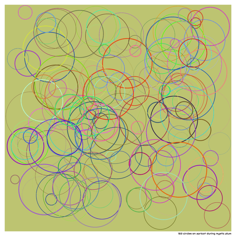183 circles on apricot during mystic plum