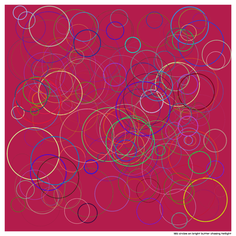 185 circles on bright butter chasing twilight