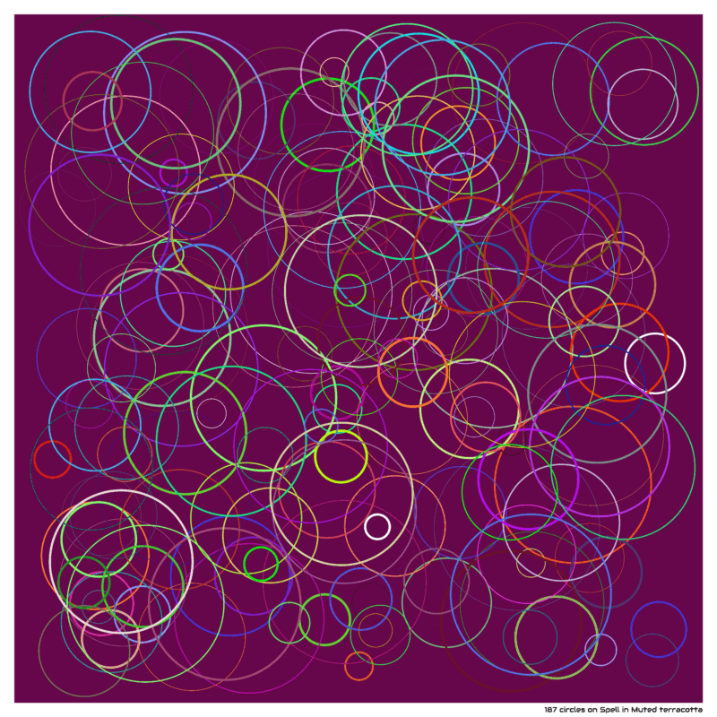 187 circles on Spell in Muted terracotta