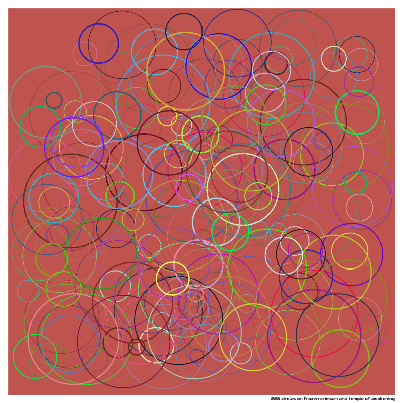 228 circles on frozen crimson and temple of awakening