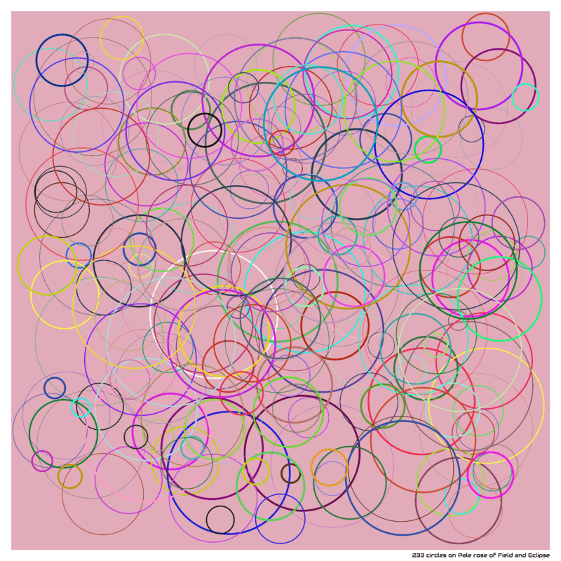 233 circles on Pale rose of Field and Eclipse