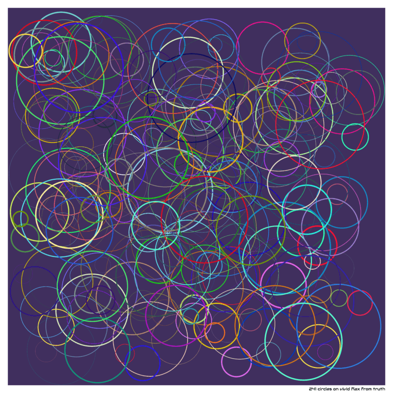 241 circles on vivid flax from truth