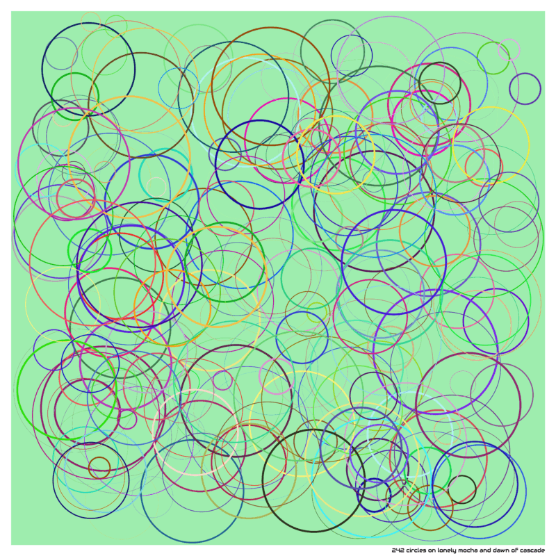 242 circles on lonely mocha and dawn of cascade