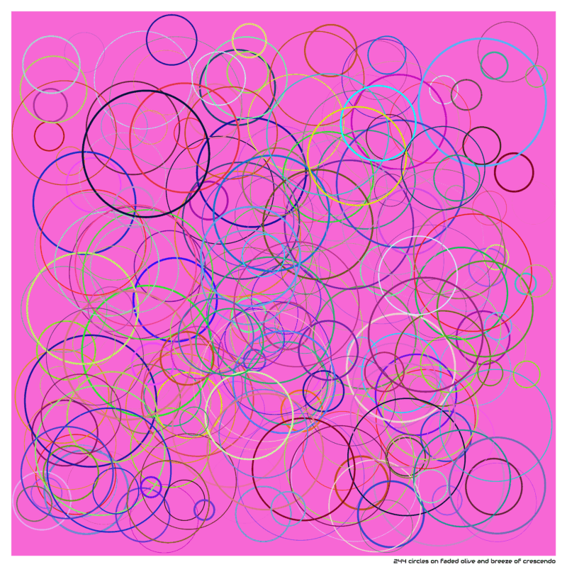 244 circles on faded olive and breeze of crescendo