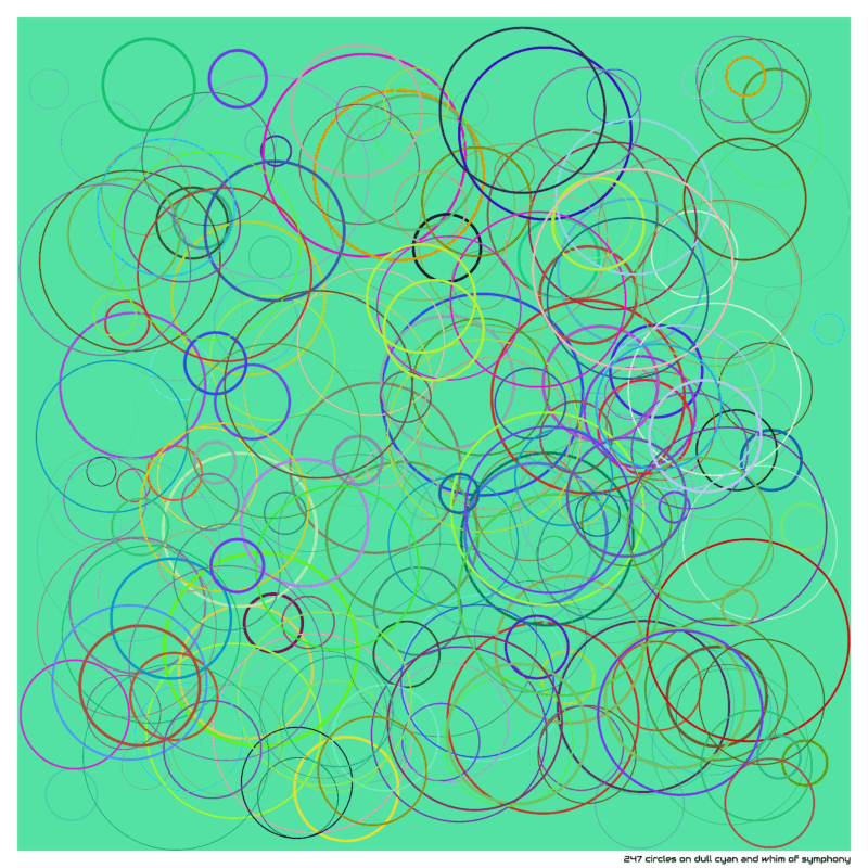 247 circles on dull cyan and whim of symphony