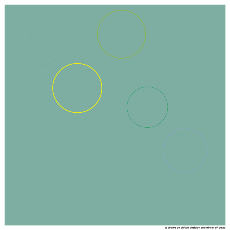 5 circles on chilled obsidian and mirror of pulse