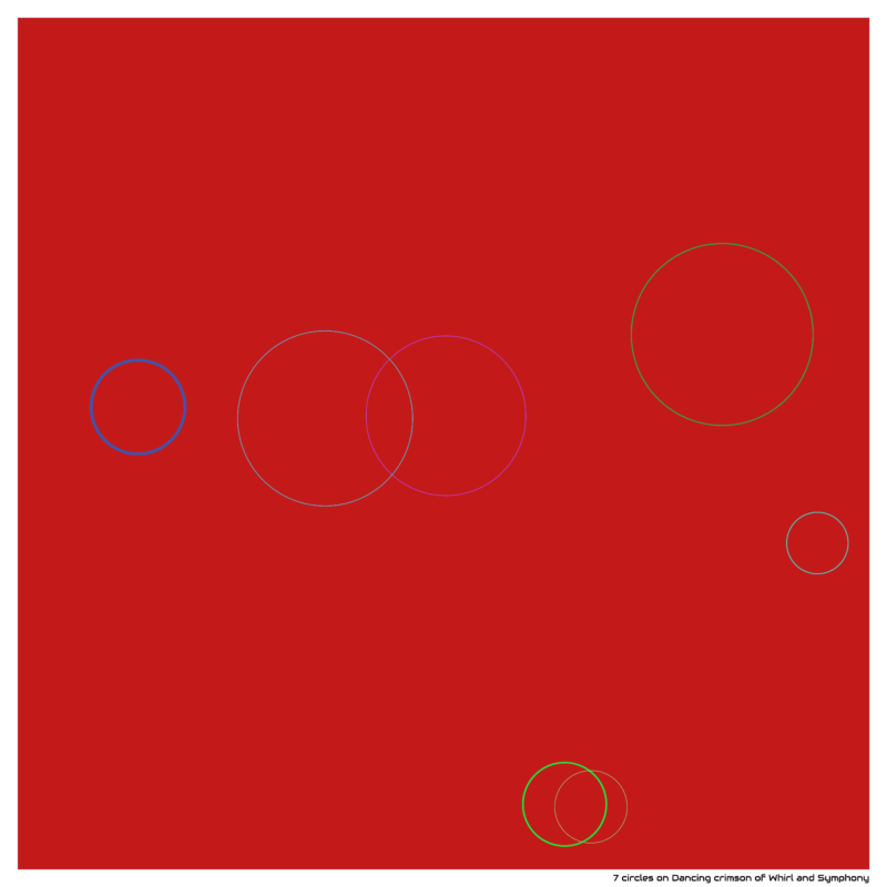 7 circles on Dancing crimson of Whirl and Symphony