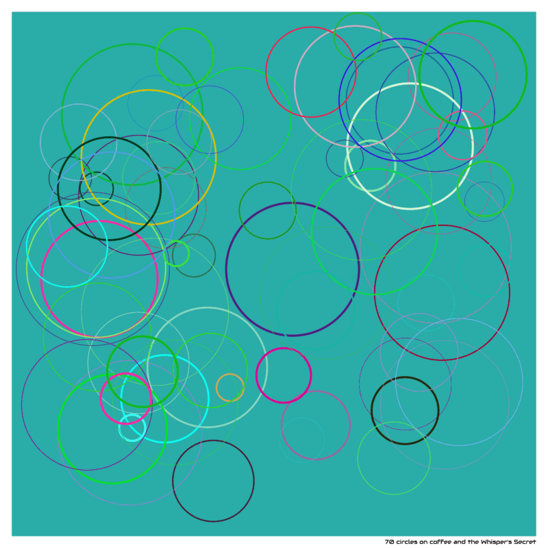70 circles on coffee and the Whisper’s Secret