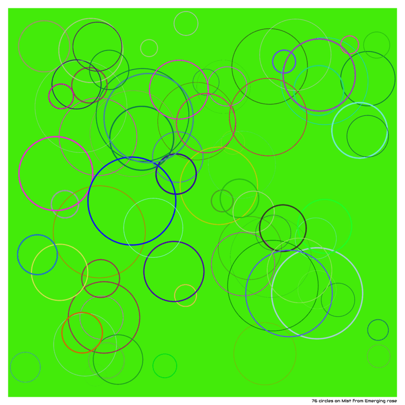 76 circles on Mist from Emerging rose