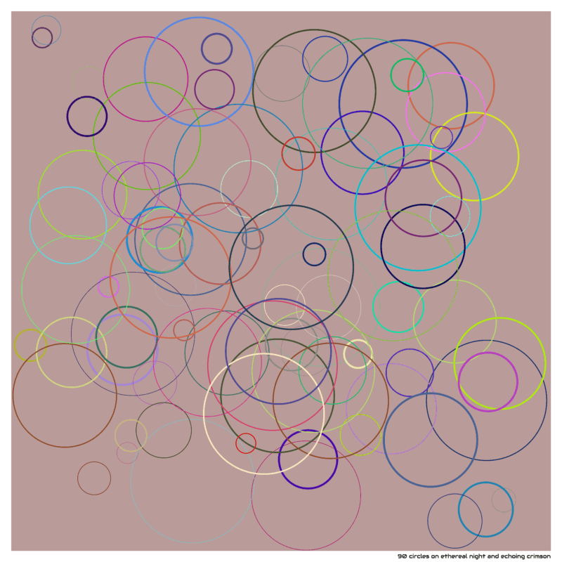 90 circles on ethereal night and echoing crimson
