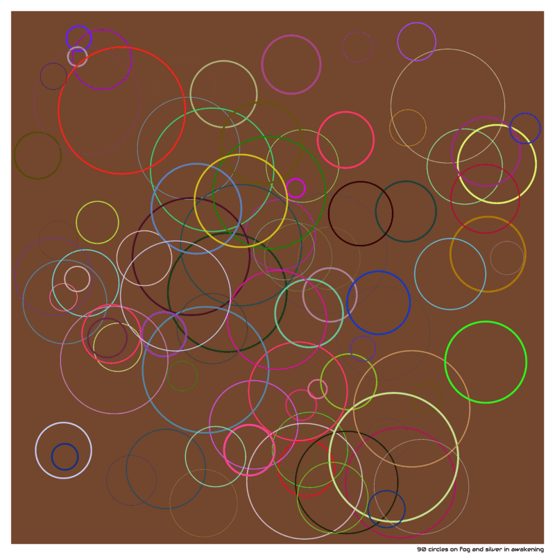90 circles on fog and silver in awakening