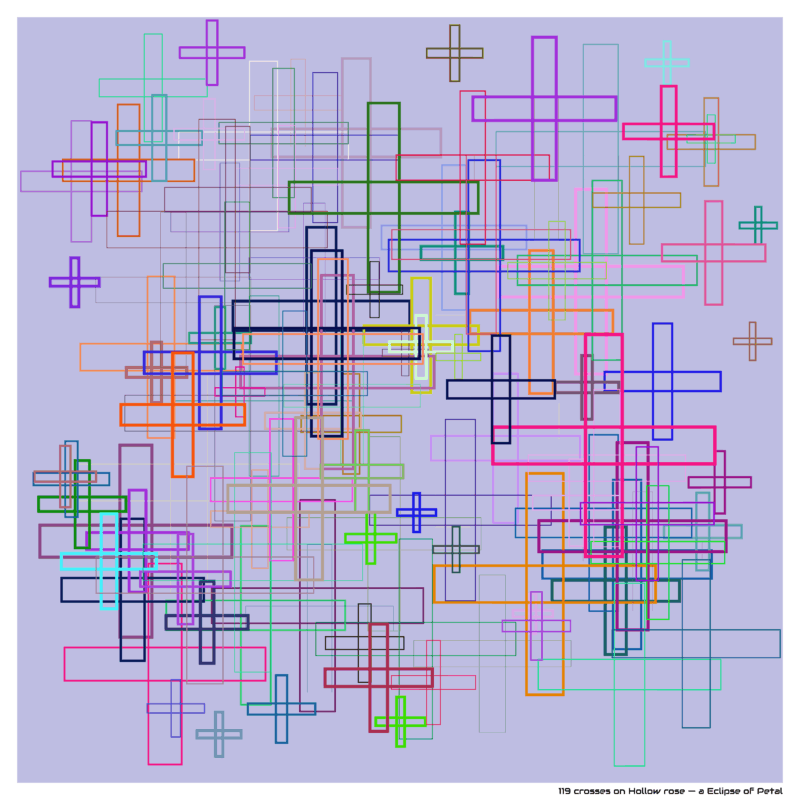 119 crosses on Hollow rose — a Eclipse of Petal