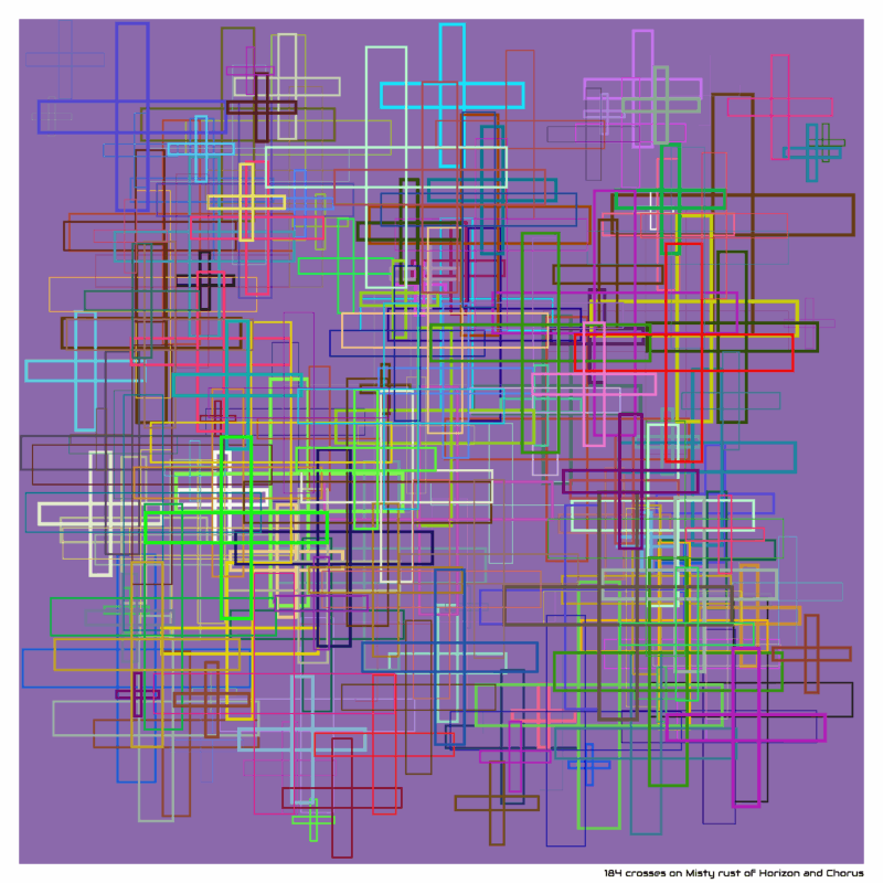 184 crosses on Misty rust of Horizon and Chorus