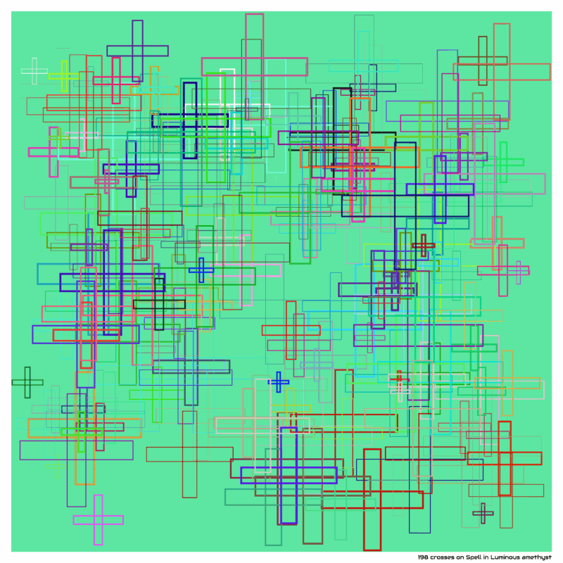 198 crosses on Spell in Luminous amethyst
