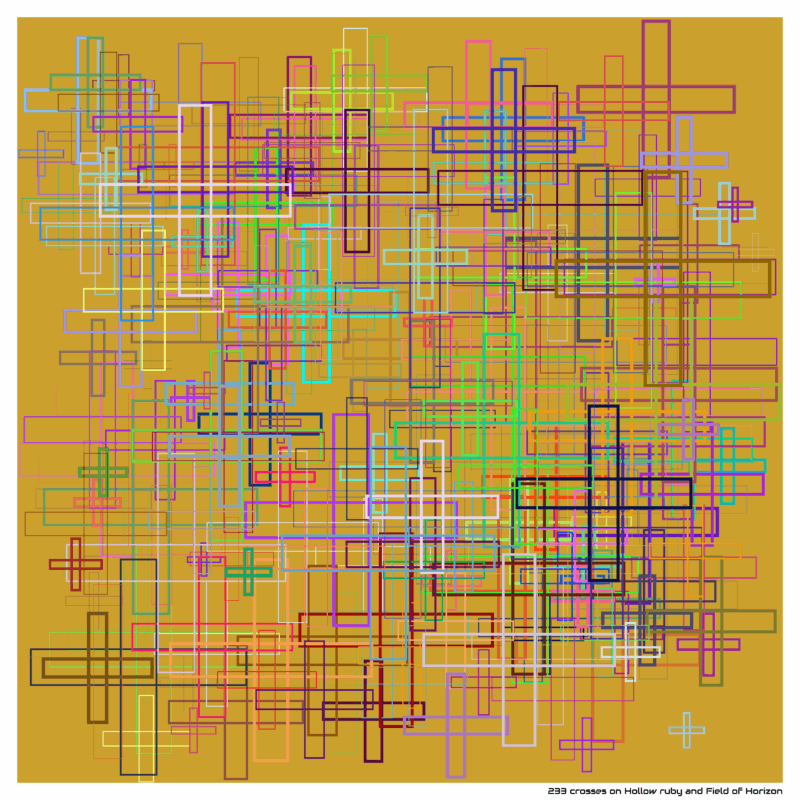 233 crosses on Hollow ruby and Field of Horizon