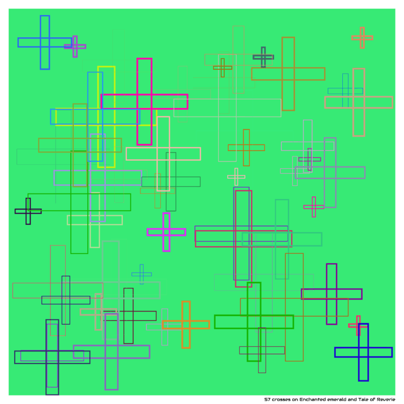 57 crosses on Enchanted emerald and Tale of Reverie