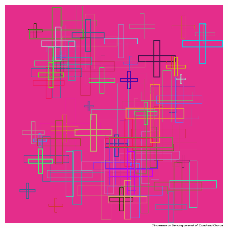 76 crosses on Dancing caramel of Cloud and Chorus