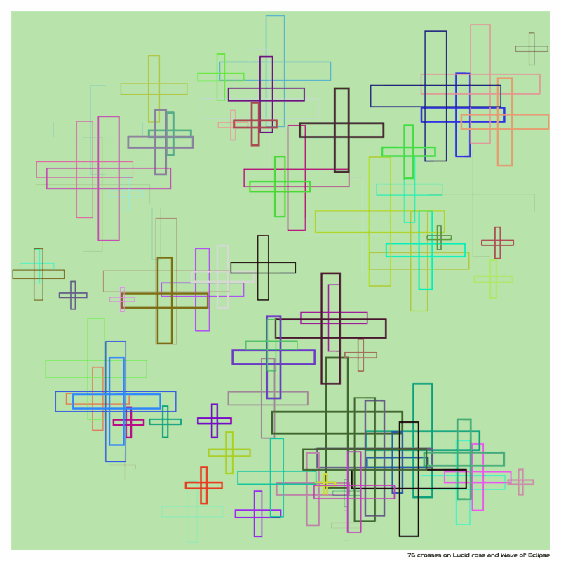 76 crosses on Lucid rose and Wave of Eclipse
