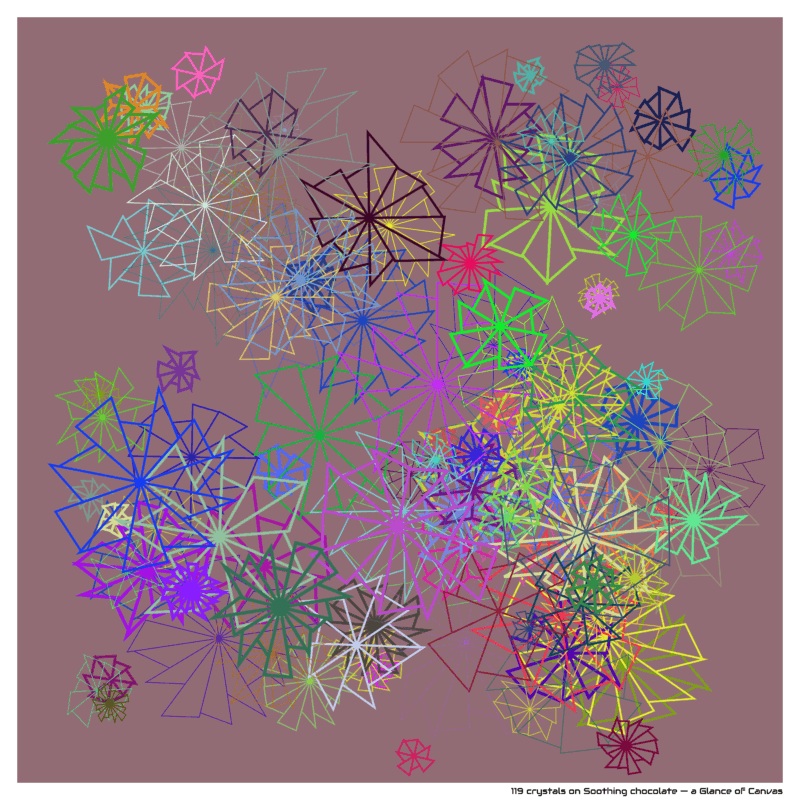119 crystals on Soothing chocolate — a Glance of Canvas