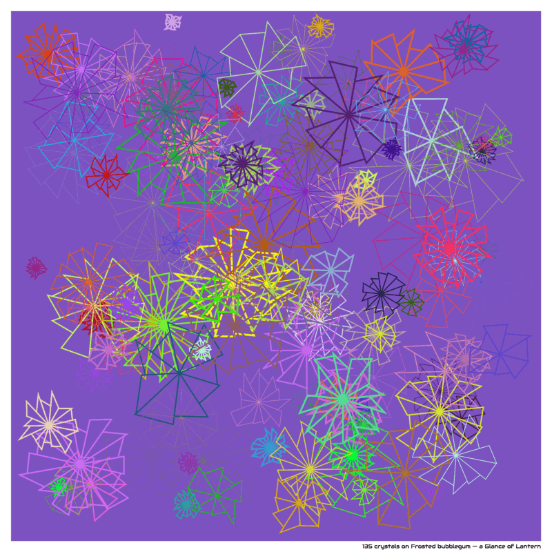 135 crystals on Frosted bubblegum — a Glance of Lantern