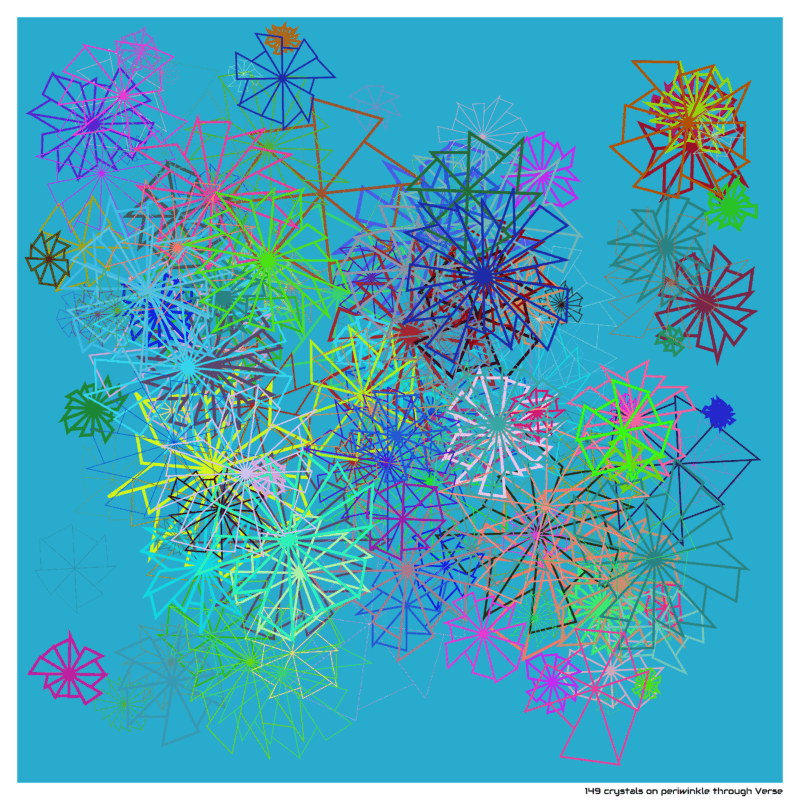 149 crystals on periwinkle through Verse