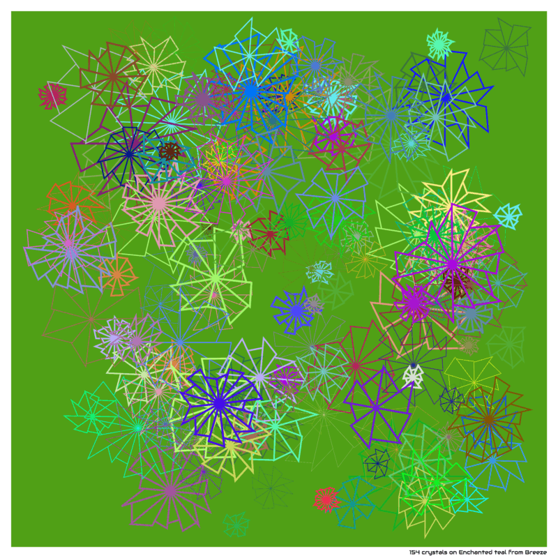 154 crystals on Enchanted teal from Breeze