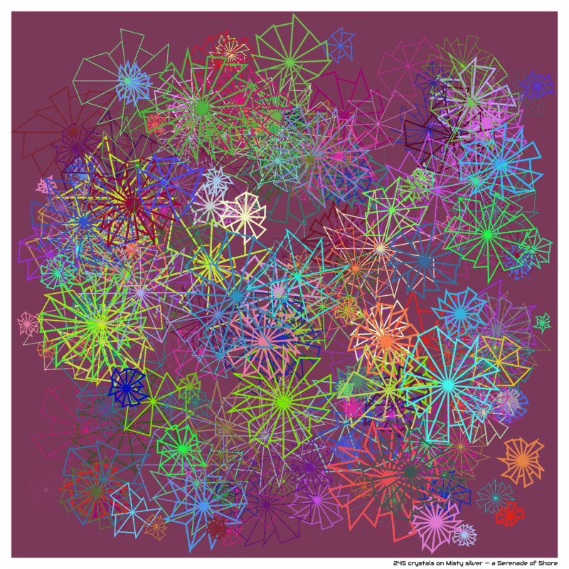 245 crystals on Misty silver — a Serenade of Shore