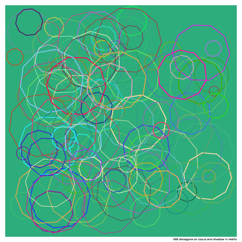 130 decagons on cloud and shadow in Waltz