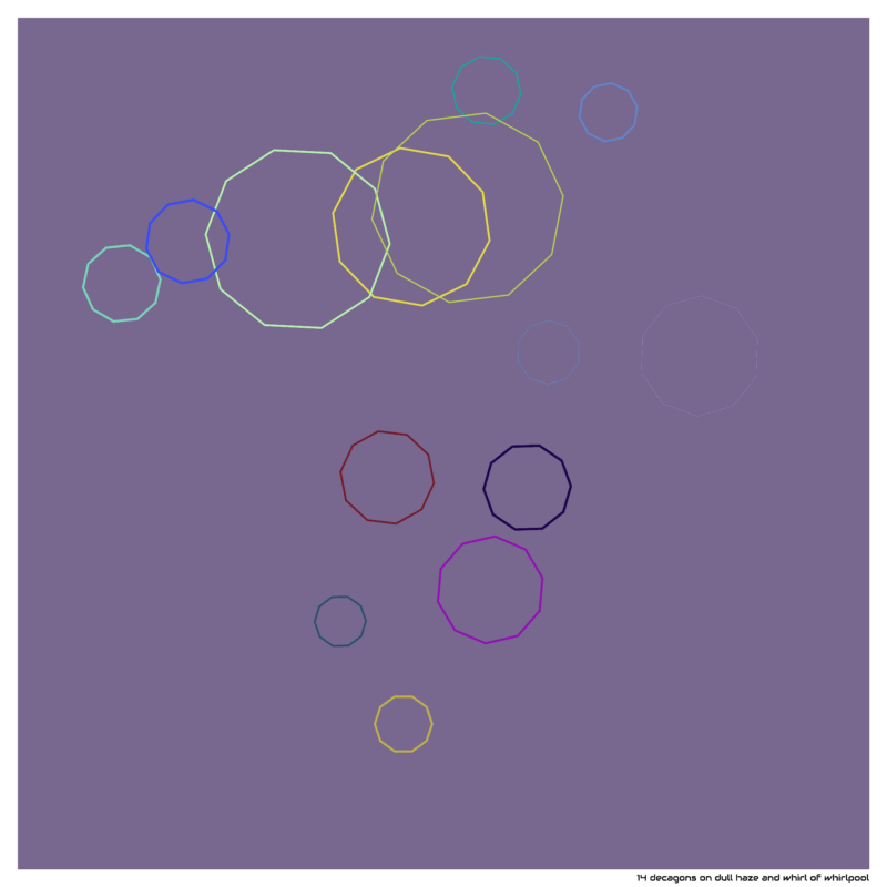 14 decagons on dull haze and whirl of whirlpool