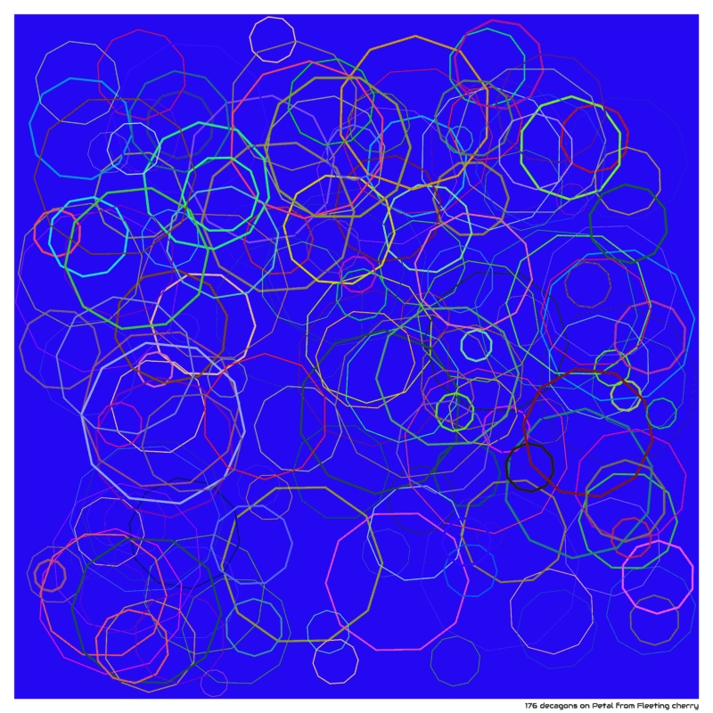 176 decagons on Petal from Fleeting cherry