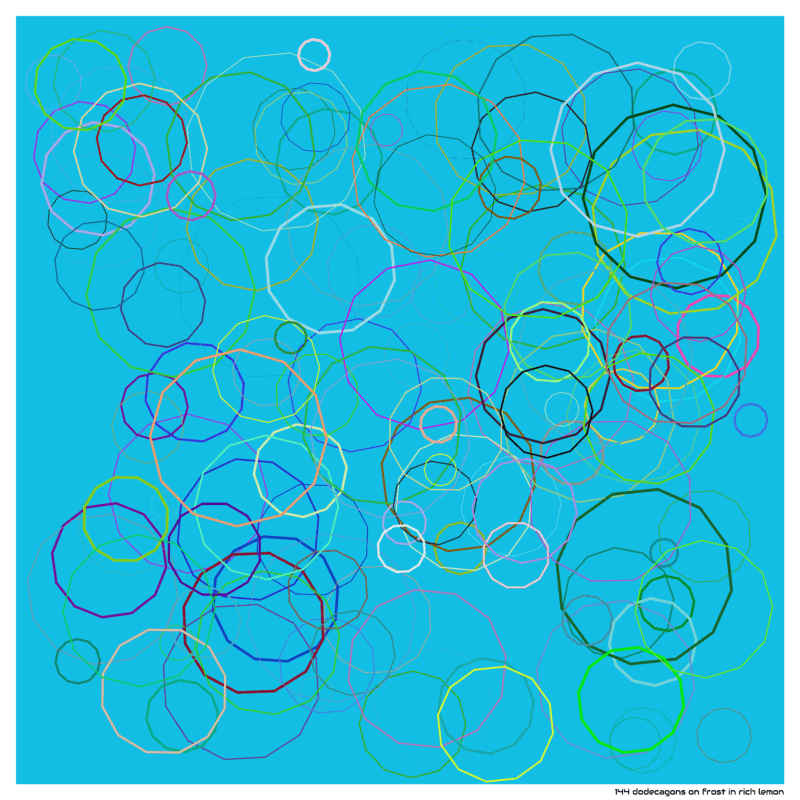 144 dodecagons on frost in rich lemon