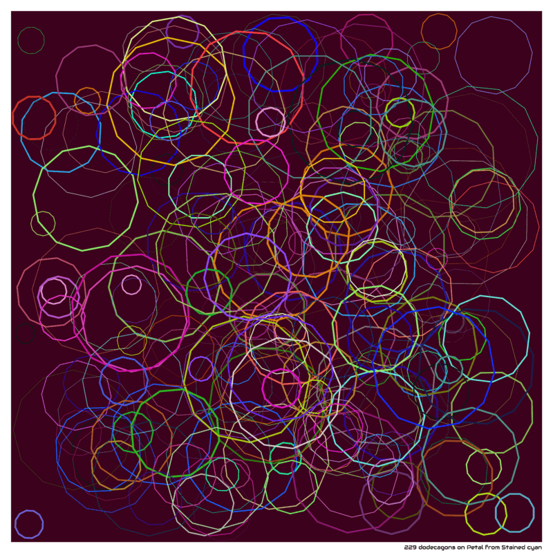 229 dodecagons on Petal from Stained cyan