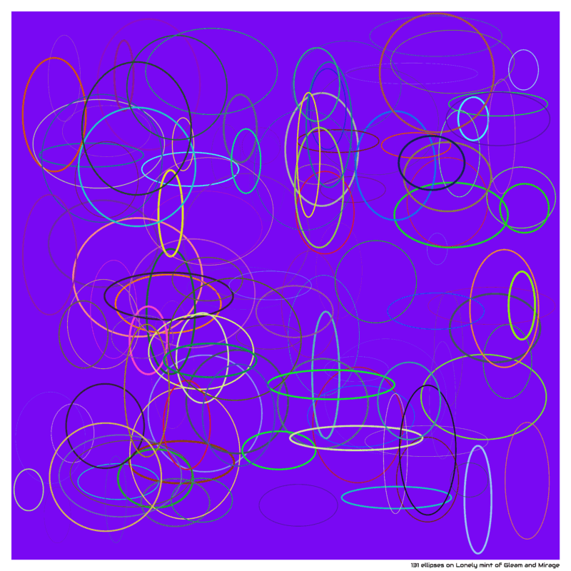 131 ellipses on Lonely mint of Gleam and Mirage