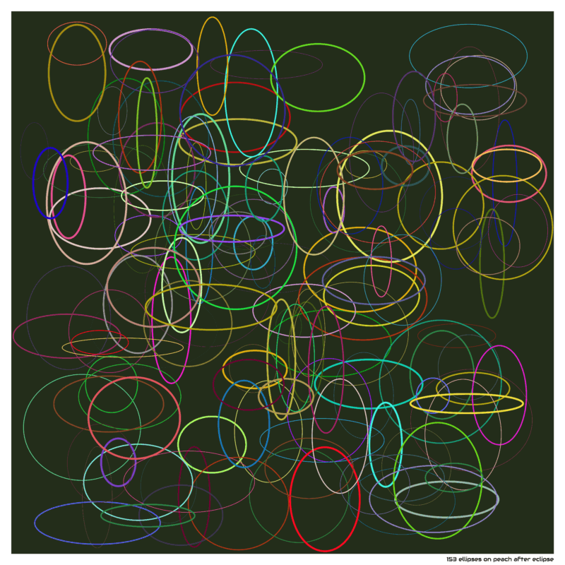153 ellipses on peach after eclipse