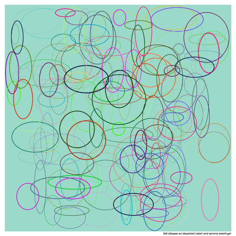 159 ellipses on bleached violet and serene amethyst