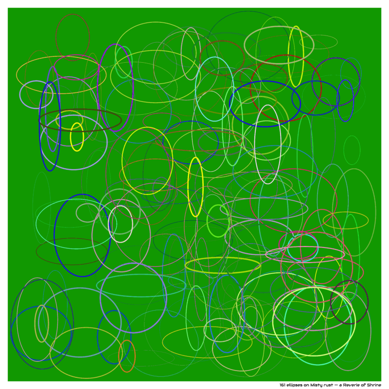 161 ellipses on Misty rust — a Reverie of Shrine