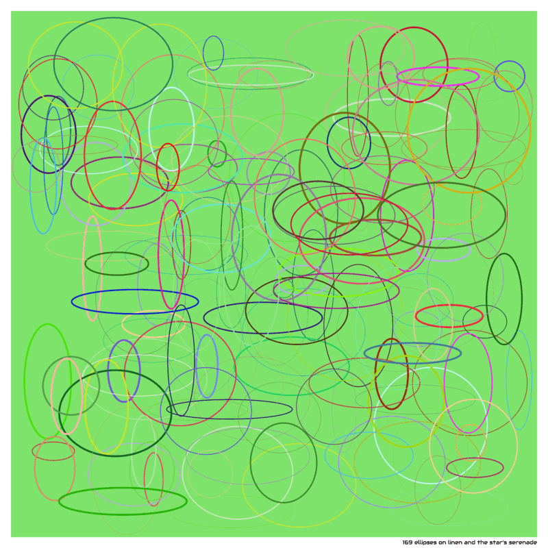 169 ellipses on linen and the star’s serenade