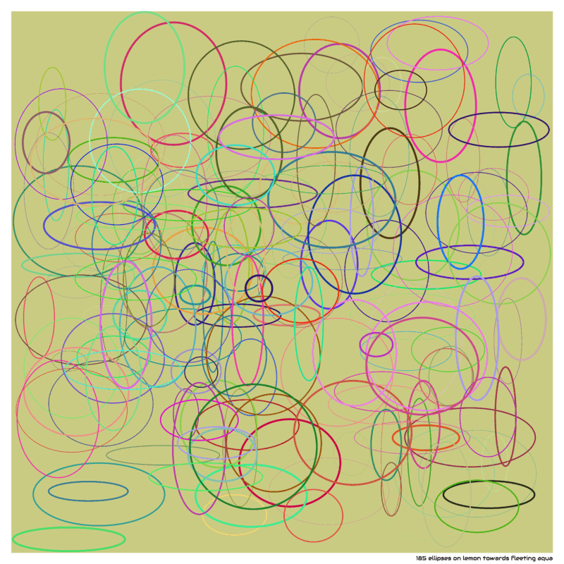 185 ellipses on lemon towards fleeting aqua